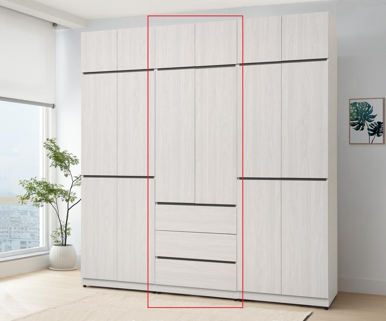 艾倫2.5尺三抽高衣櫥